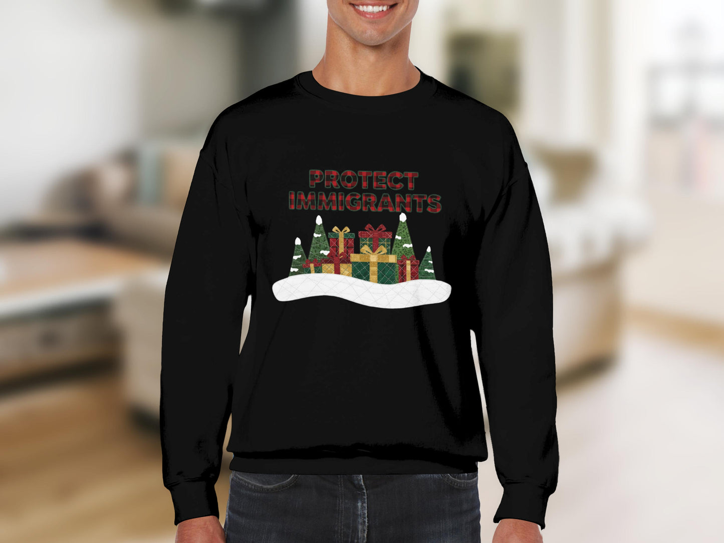 Protect Immigrants Xmas Presents Sweatshirt