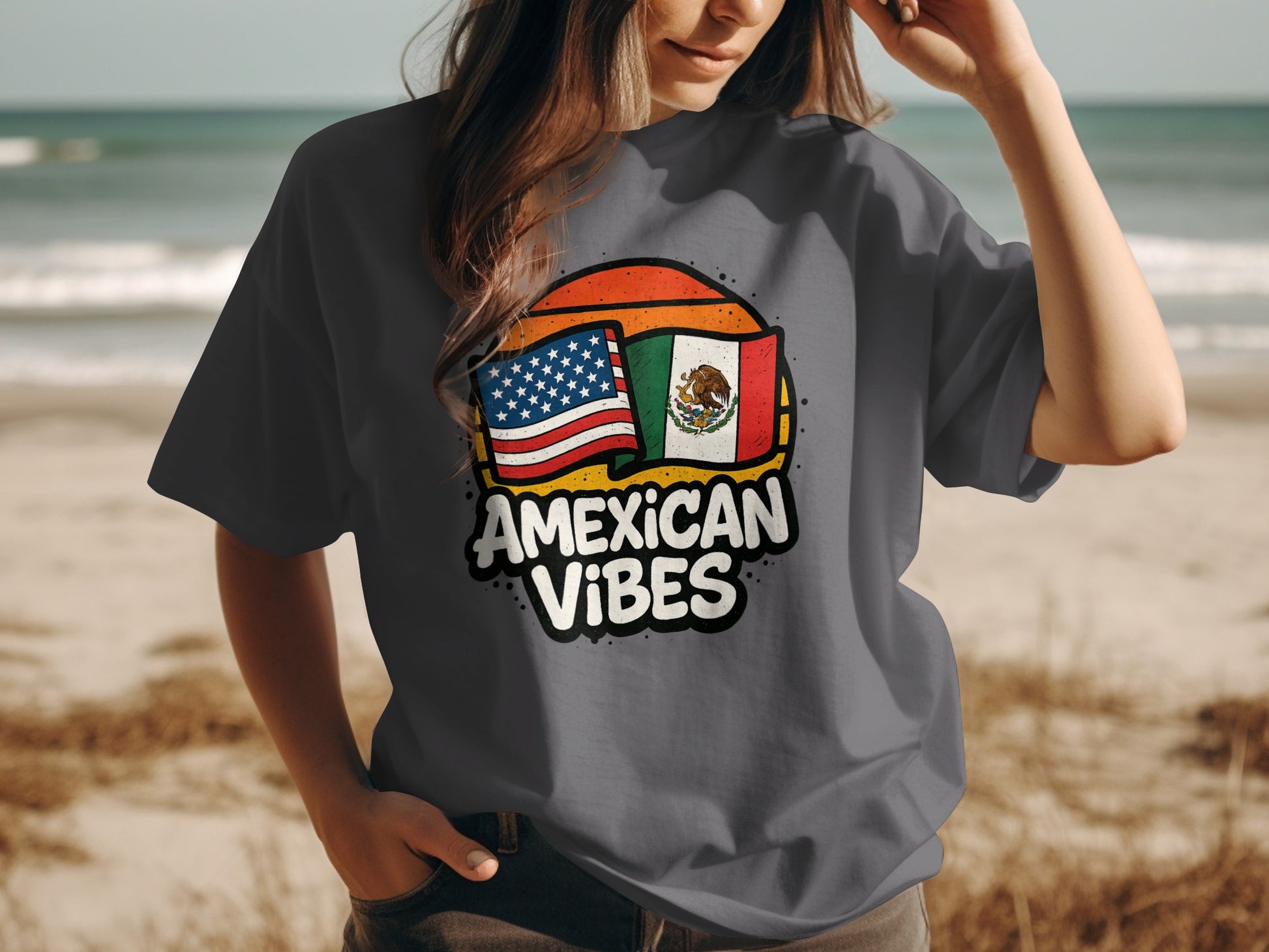 American and Mexican Vibes Graphic T-shirt product type