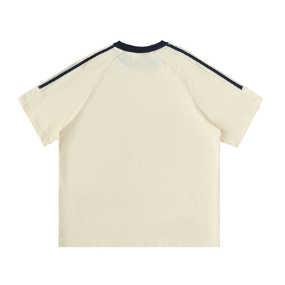 Chinga Tu Maga Contrast Tape Crewneck Cotton T-Shirt