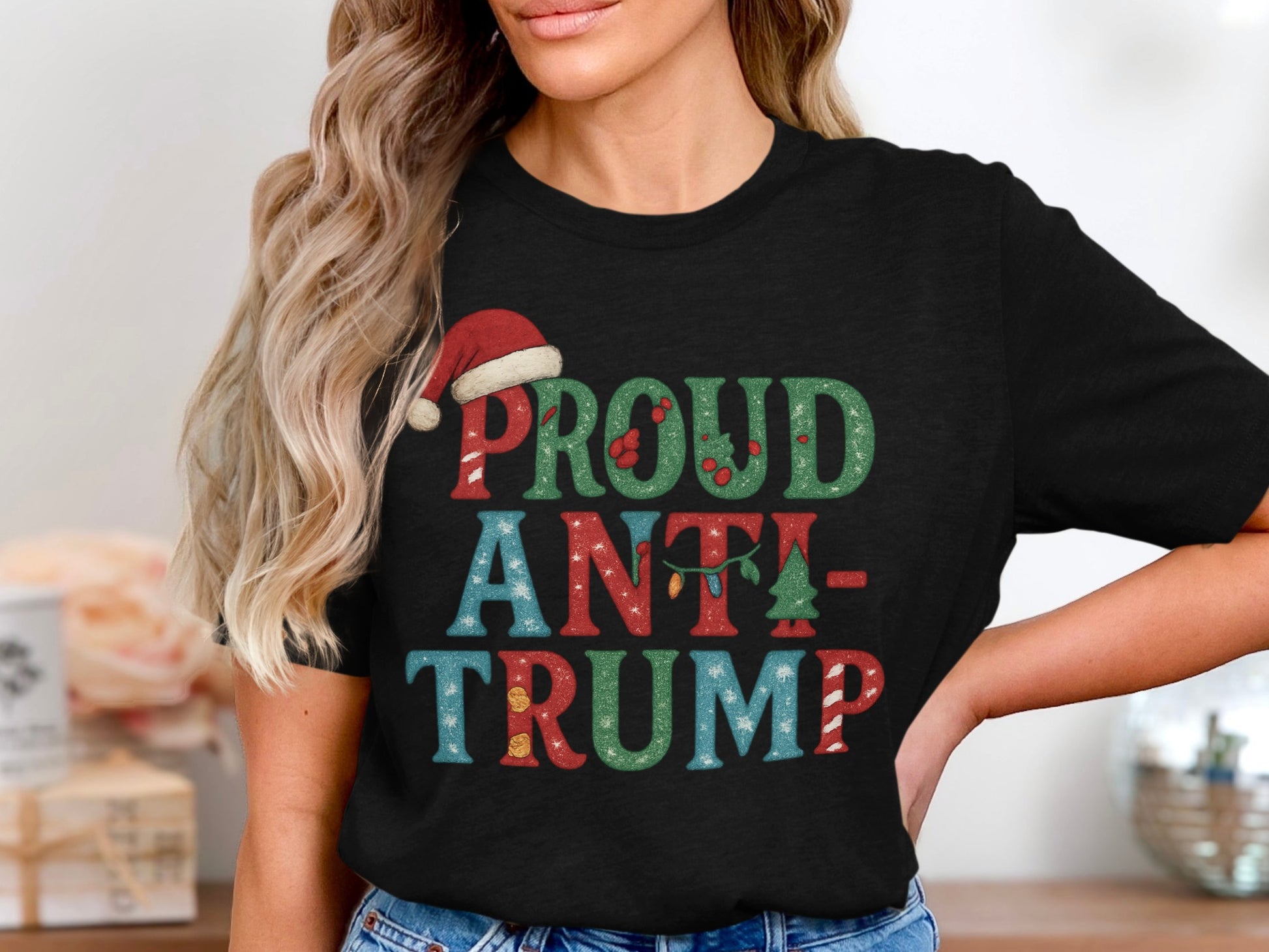 Proud Anti-Trump Holiday Theme T-Shirt