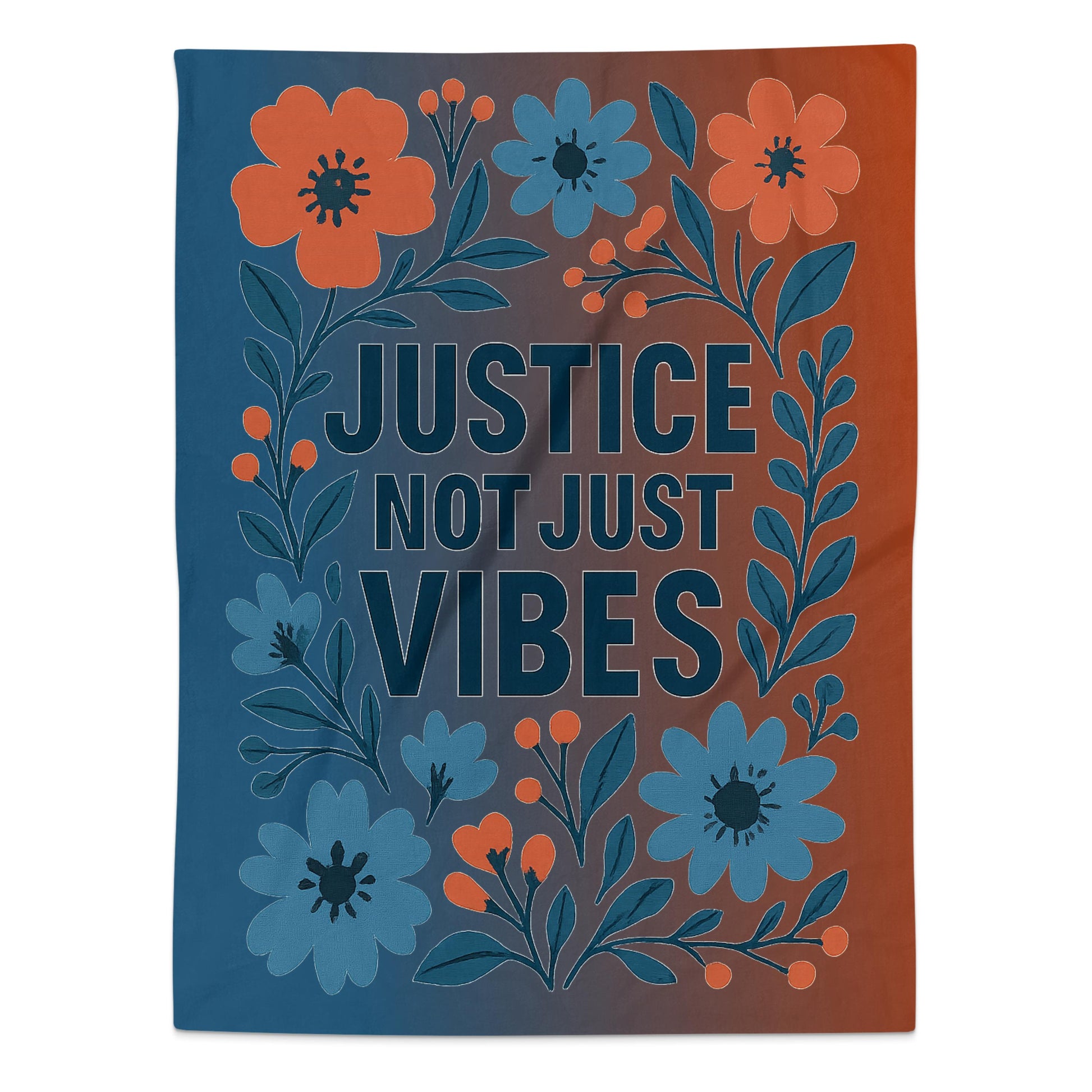 Justice Not Just Vibes Floral Inspired Blanket product