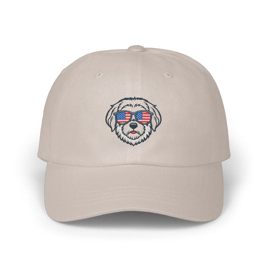 Patriotic Dog With Sunglasses Embroidered Hat product
