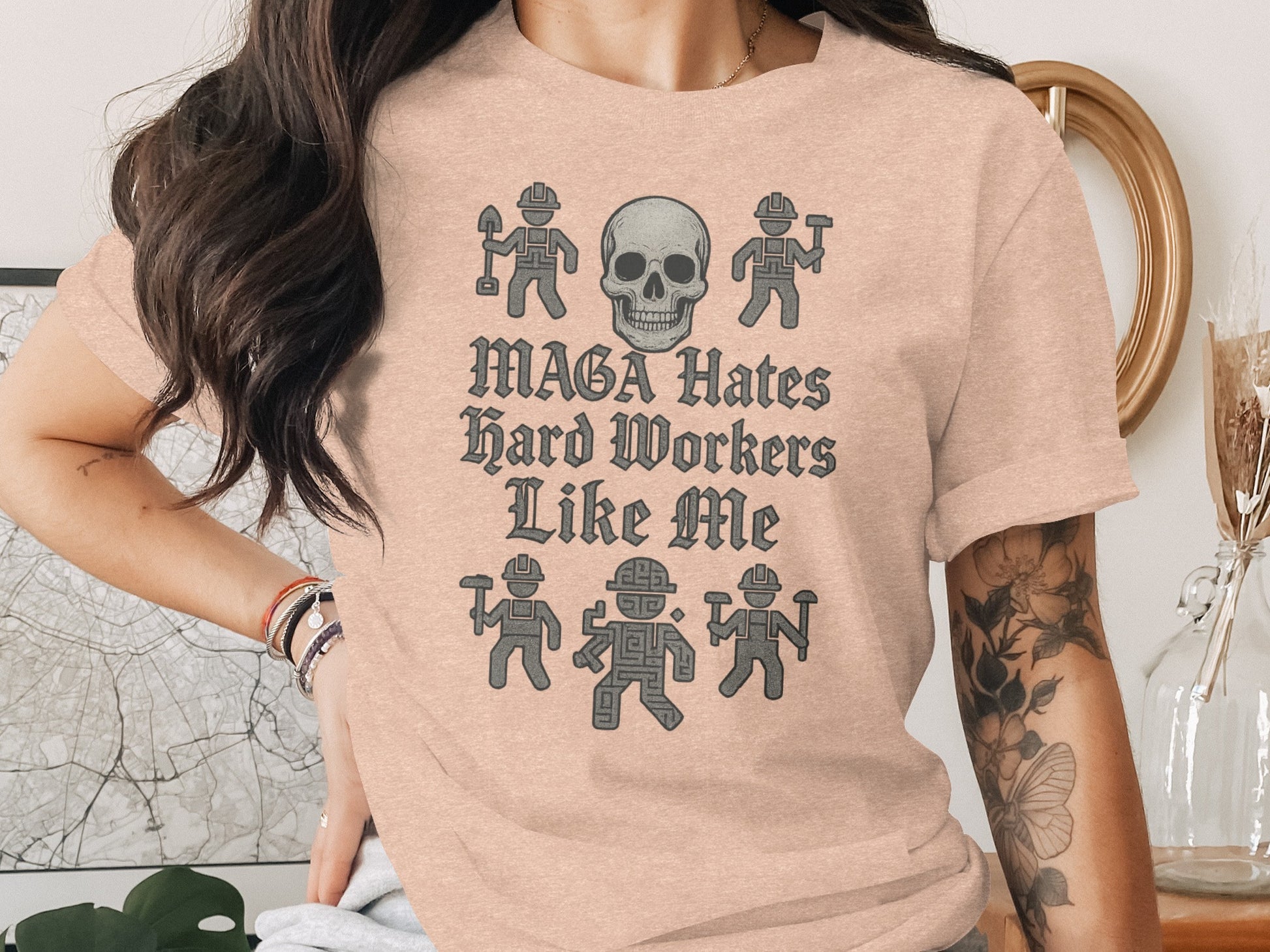 MAGA Hates Hard Workers Like Me Graphic Shirt