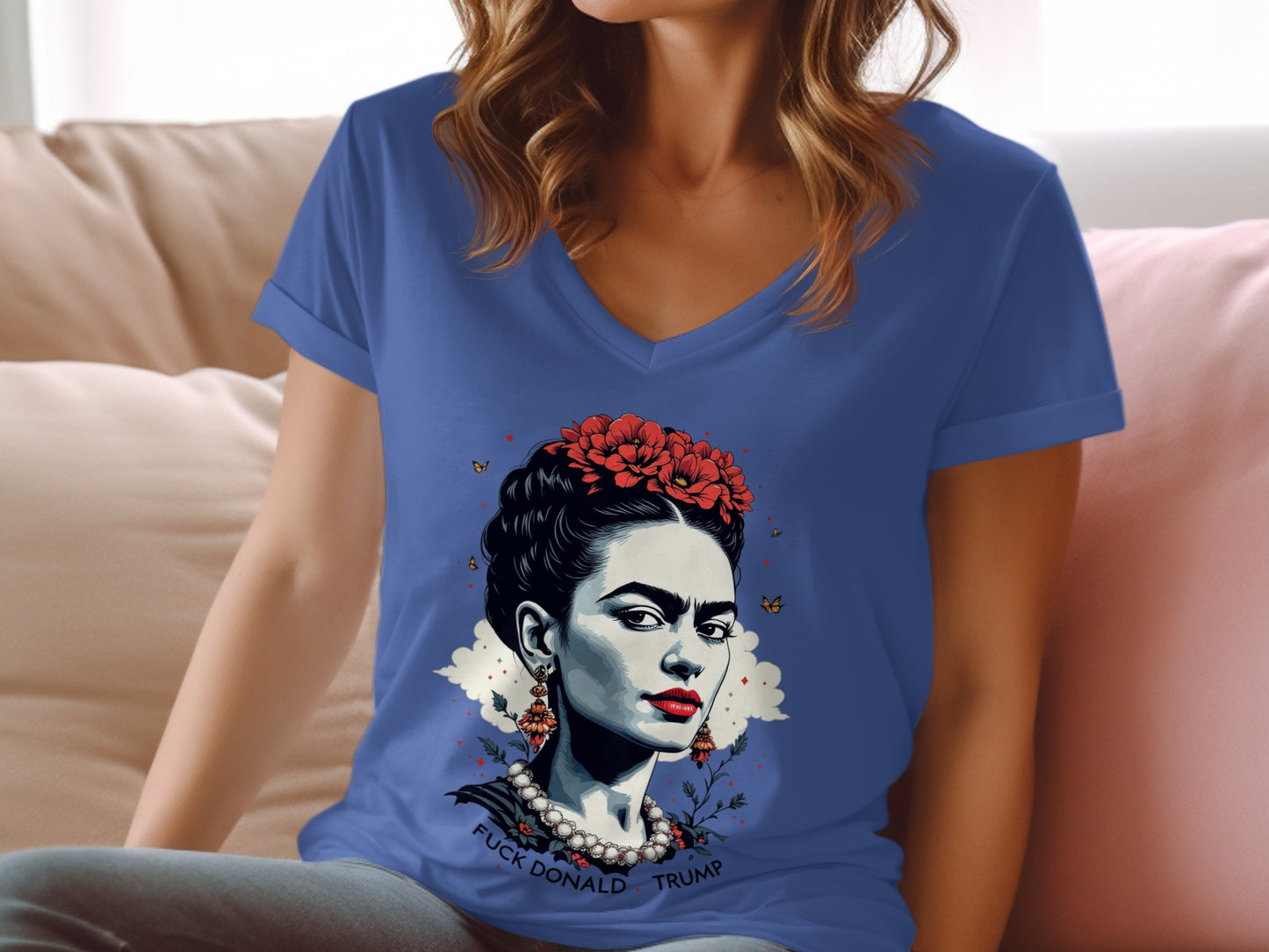 Bold Frida Message Tee for Artistic Statement