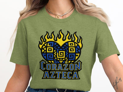 Corazón Azteca Design on Graphic T-Shirt product