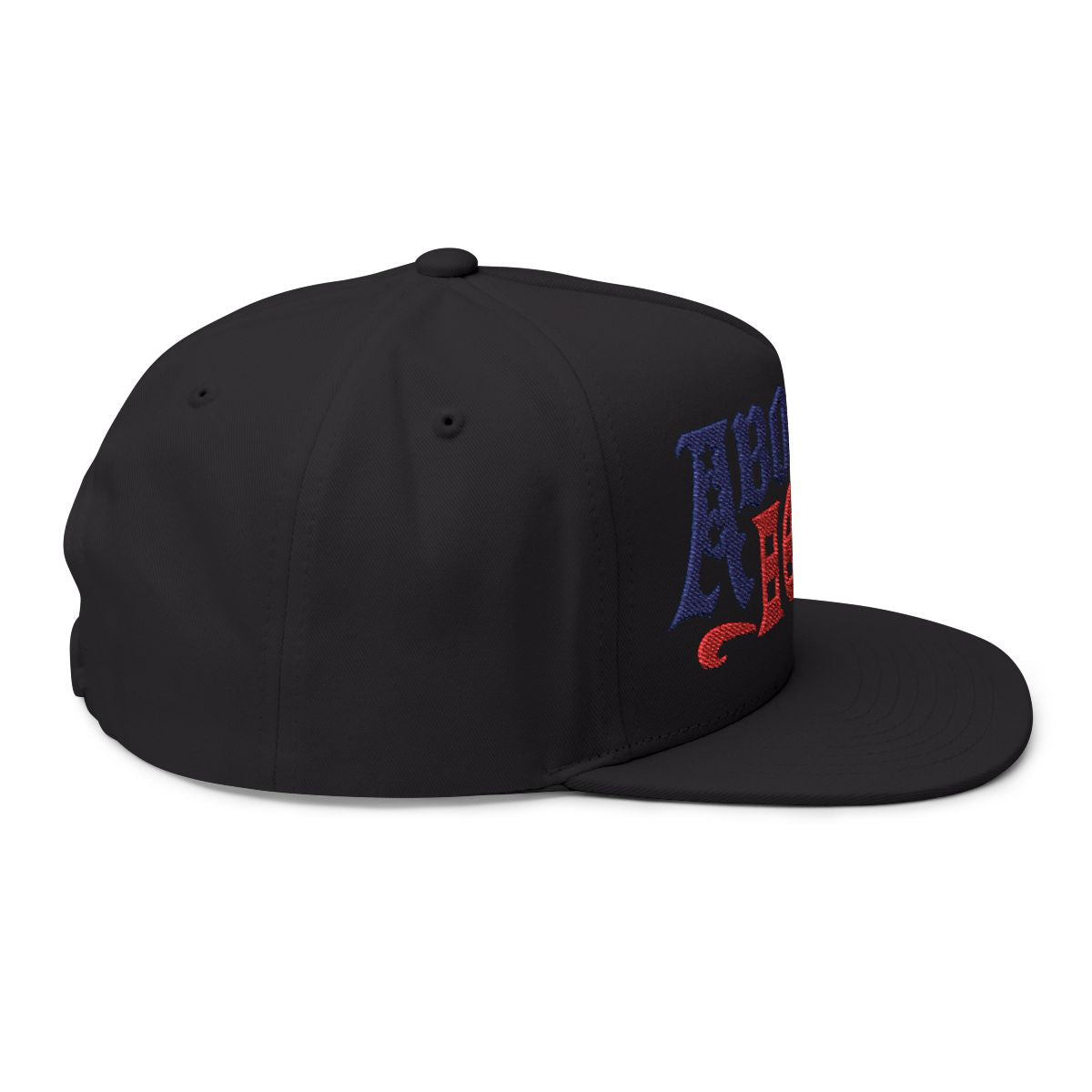 Bold Multi-Color Accent Embroidered Black Hat
