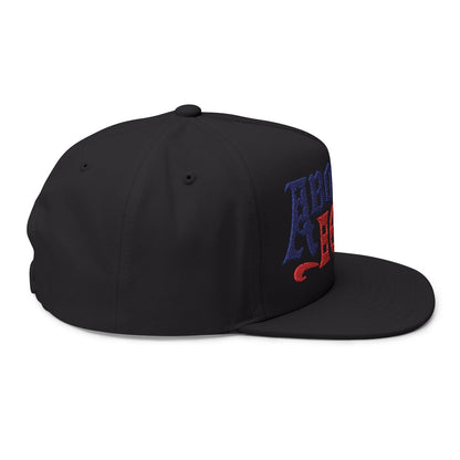 Bold Multi-Color Accent Embroidered Black Hat