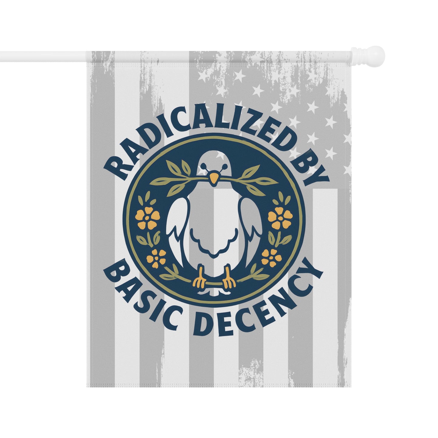 Radicalized By Basic Decency Graphic Flag