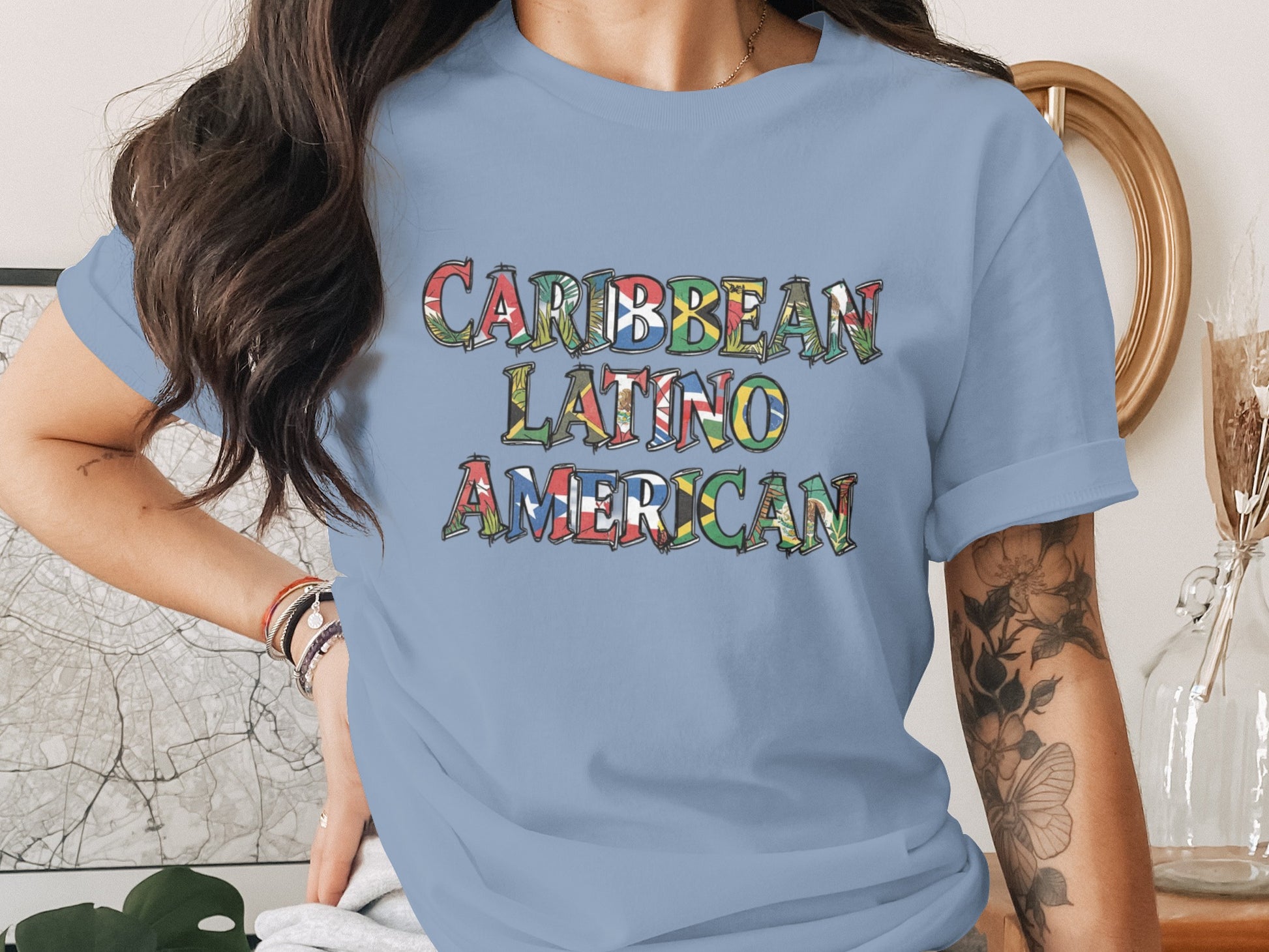 Caribbean Latino American Graphic T-Shirt