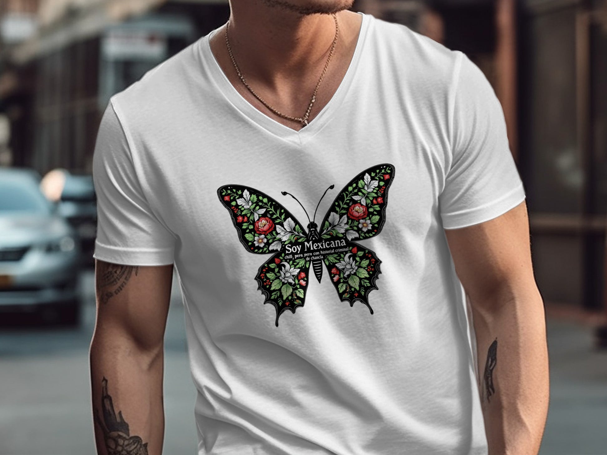 Soy Mexicana Butterfly Graphic T-Shirt product type