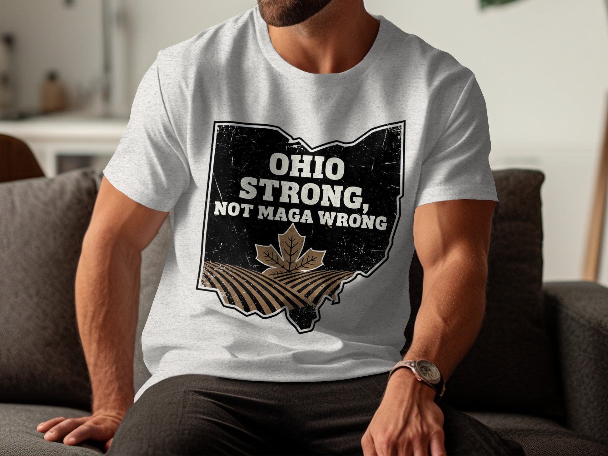 Ohio Strong Not MAGA Wrong Graphic T-shirt product type