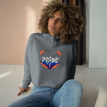 Pride Crop Hoodie, LGTBQ Gift, Summer Wardrobe, Casual Wear, Colorful Hoodie, Pride Month Apparel
