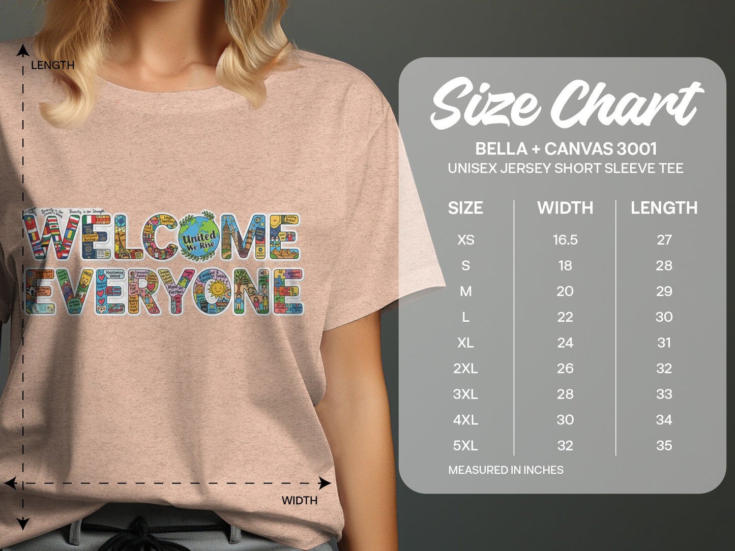 Welcome Everyone Printed Unisex Jersey Short Sleeve Tee