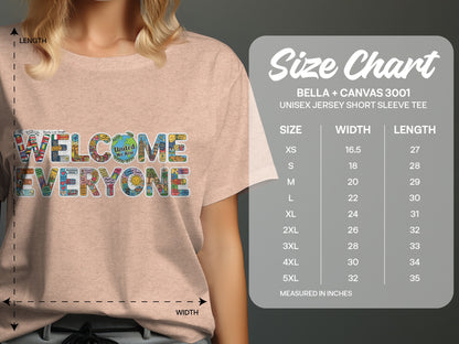 Welcome Everyone Printed Unisex Jersey Short Sleeve Tee