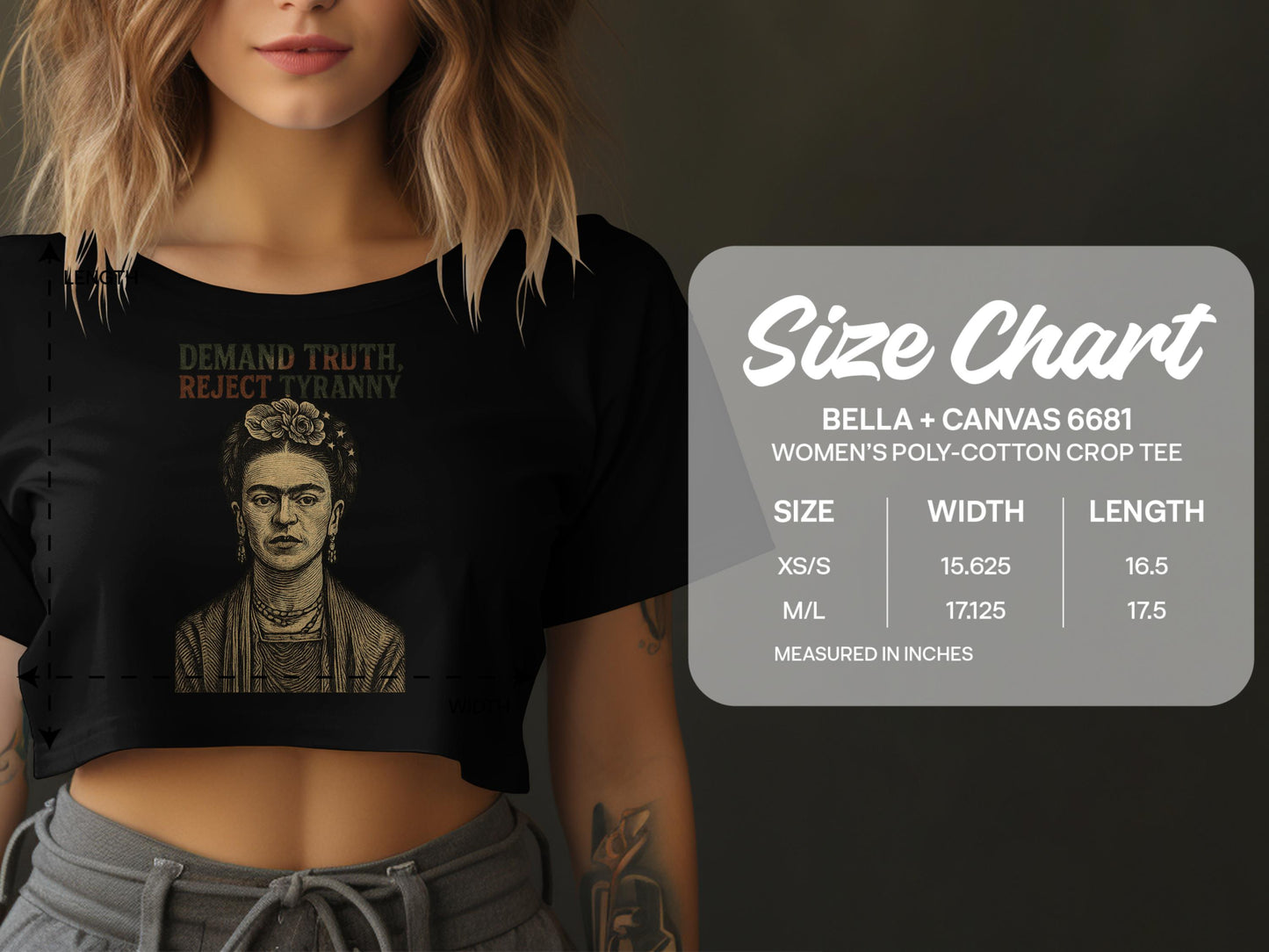 Demand Truth Reject Tyranny Women's Crop Tee product