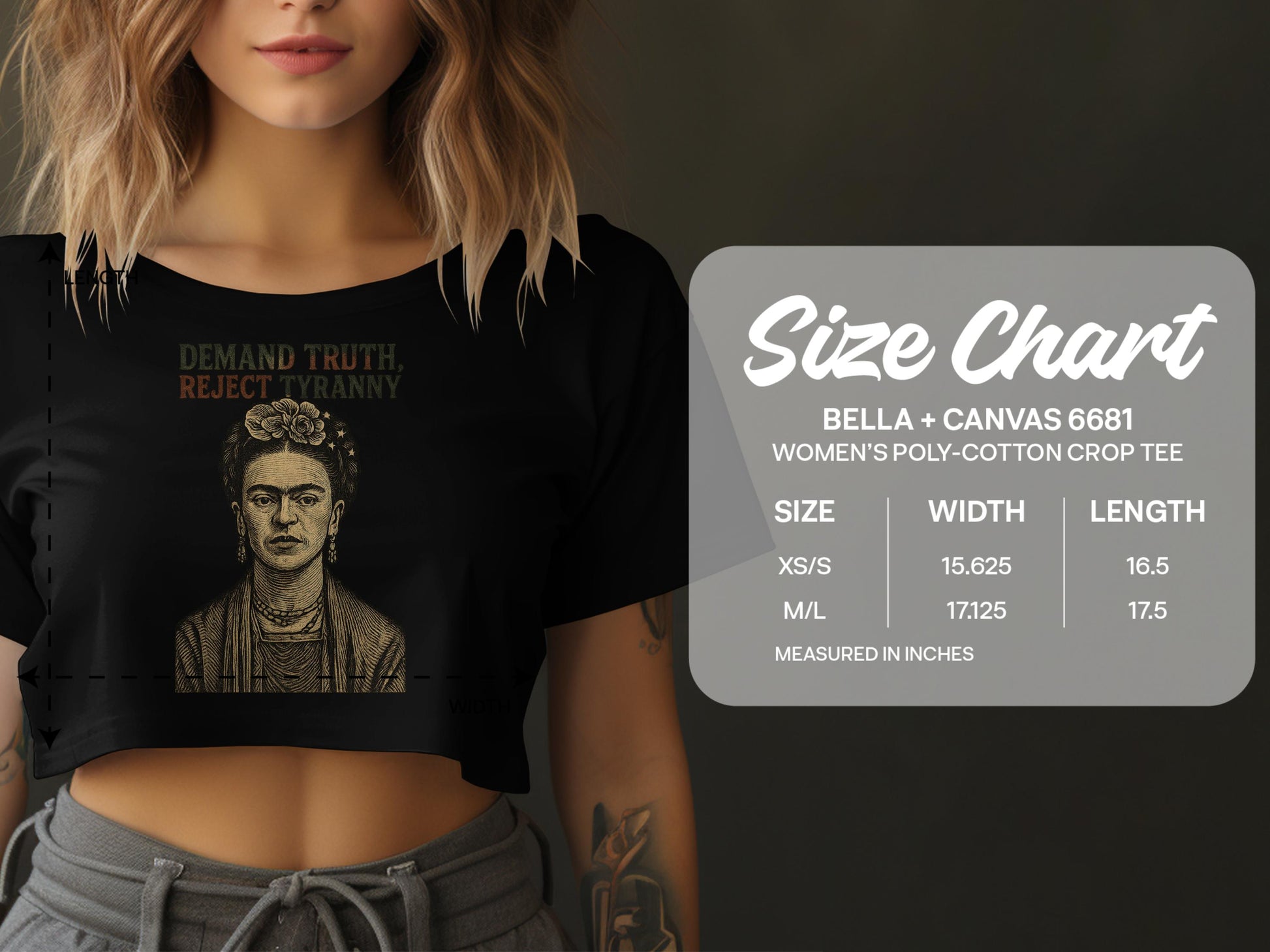 Demand Truth Reject Tyranny Women's Crop Tee product