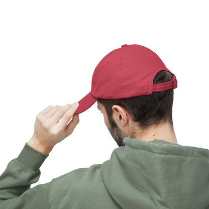 Unisex Distressed Cap - Red, White, and Brew for Celebrations