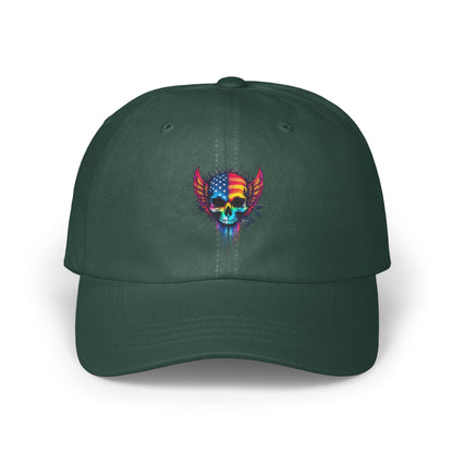 American Flag Winged Skull Embroidery Cap product