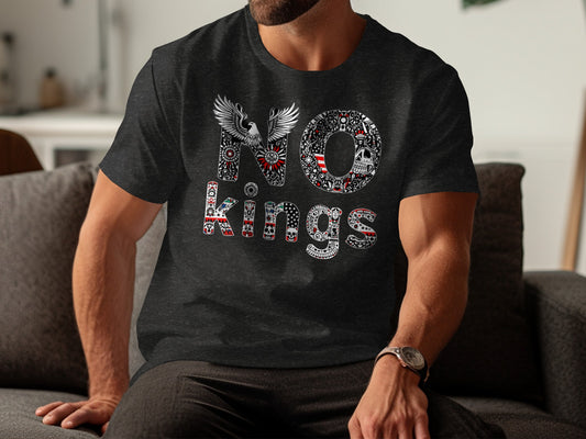 No Kings Graphic Design Statement T-shirt product