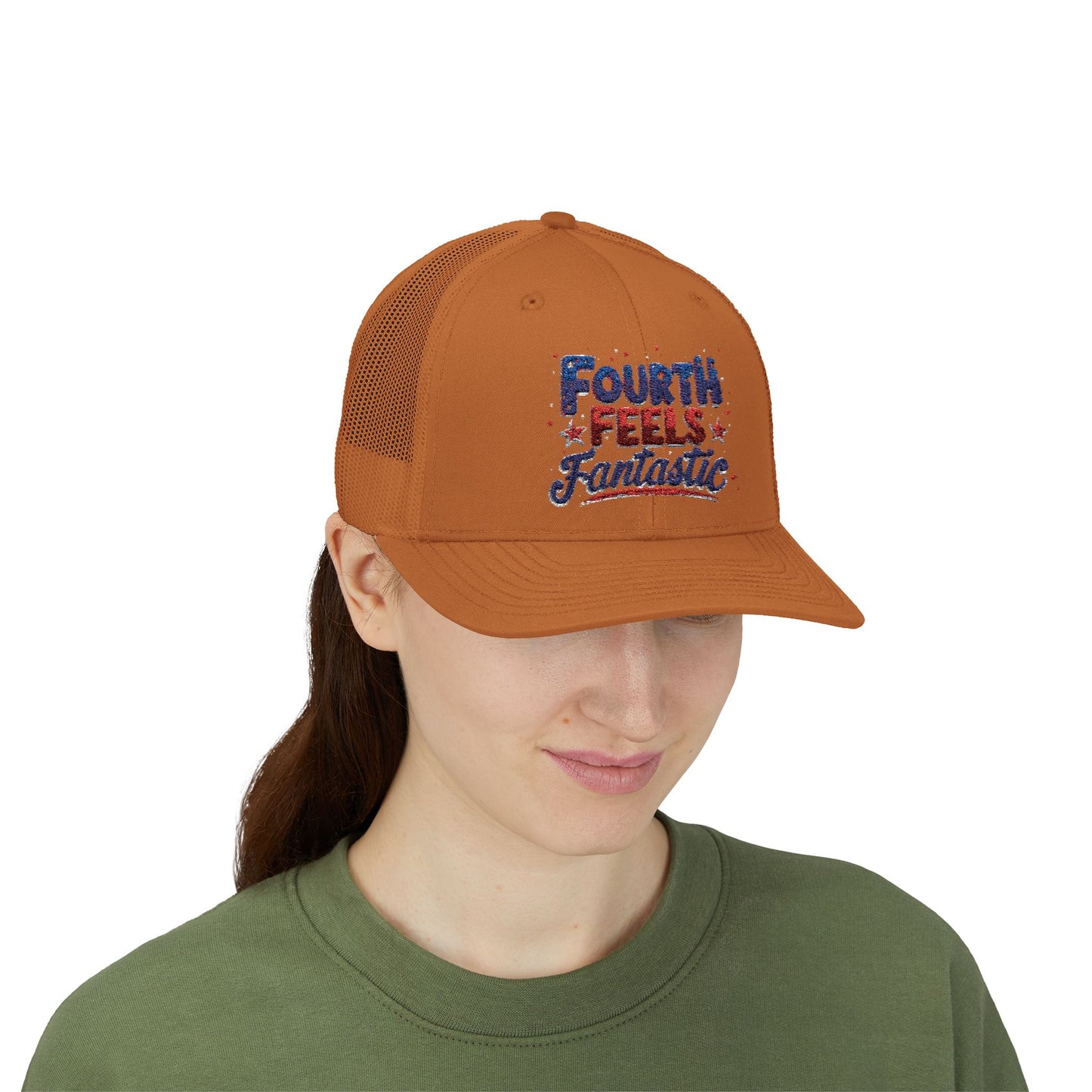 Fourth of July Celebration Snapback Cap - Patriotic Trucker Hat