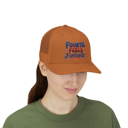 Fourth of July Celebration Snapback Cap - Patriotic Trucker Hat