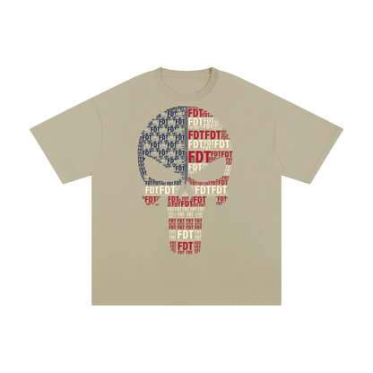 FDT Skull USA Flag Unisex Pure Cotton T-Shirt