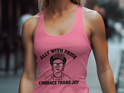 Ally With Pride Embrace Trans Joy Graphic Tank product type