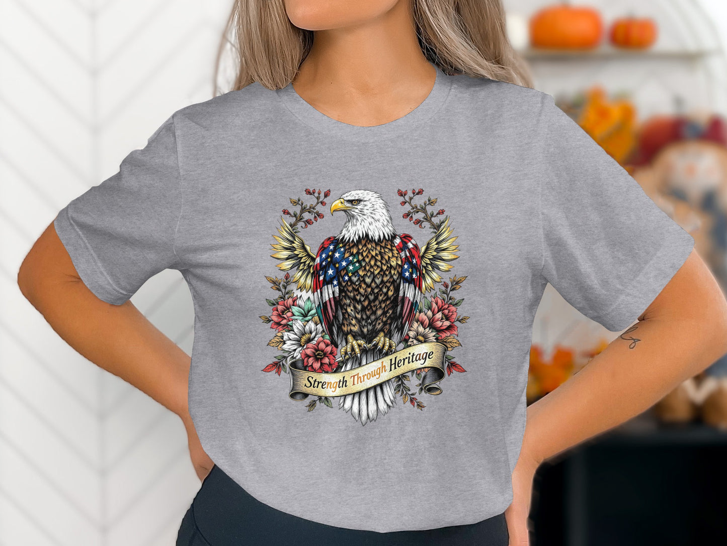 Strength Through Heritage Eagle Graphic T-shirt