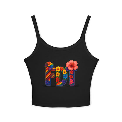 high quality Floral FDT Women's Spaghetti Strap Tank Top – Vibrant Summer Style