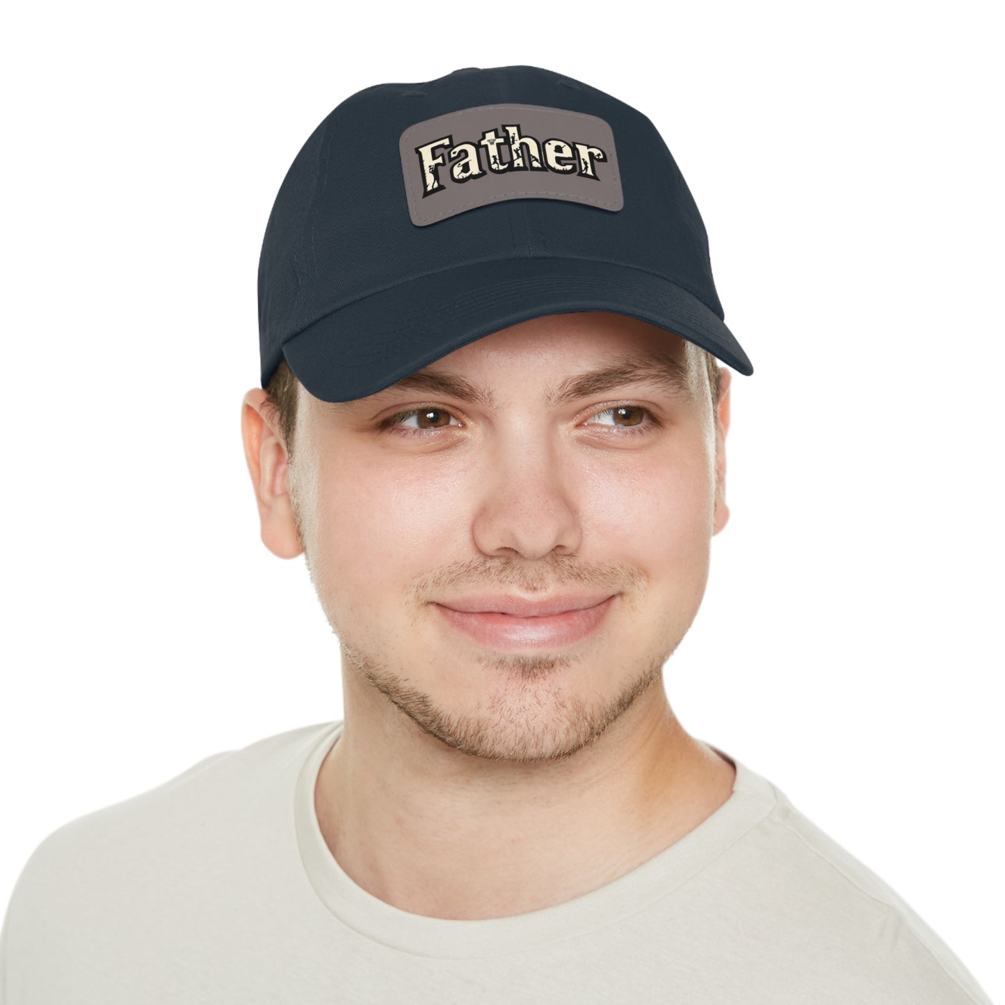 Father Leather Patch Dad Hat - Casual Cap for Dads