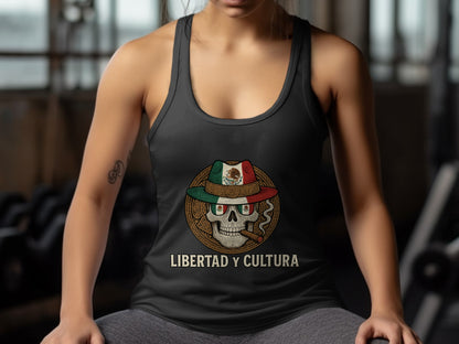 Libertad y Cultura Skull Graphic Women's Tank Top