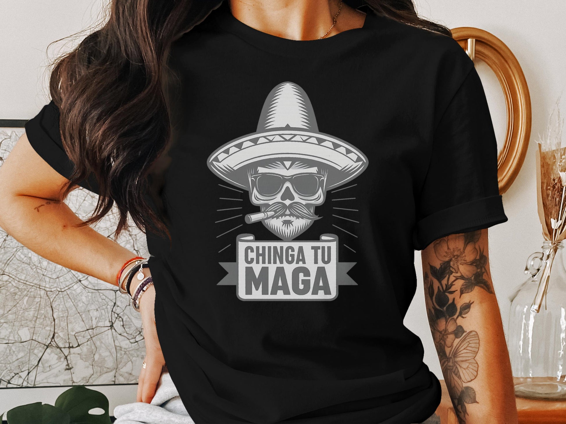 Chinga Tu Maga Graphic T Shirt Apparel Product