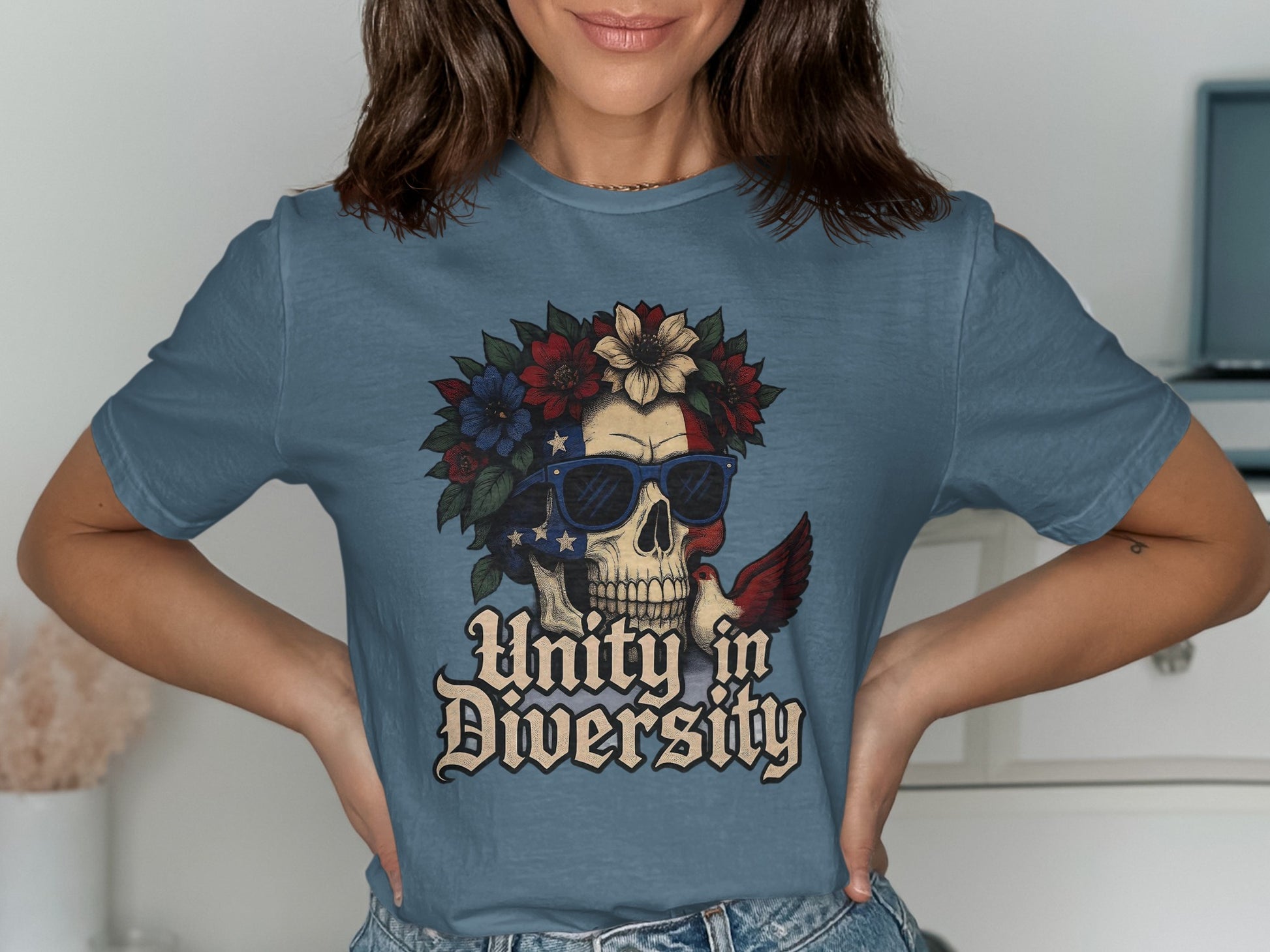 Unity in Diversity Skull Graphic T-Shirt product type