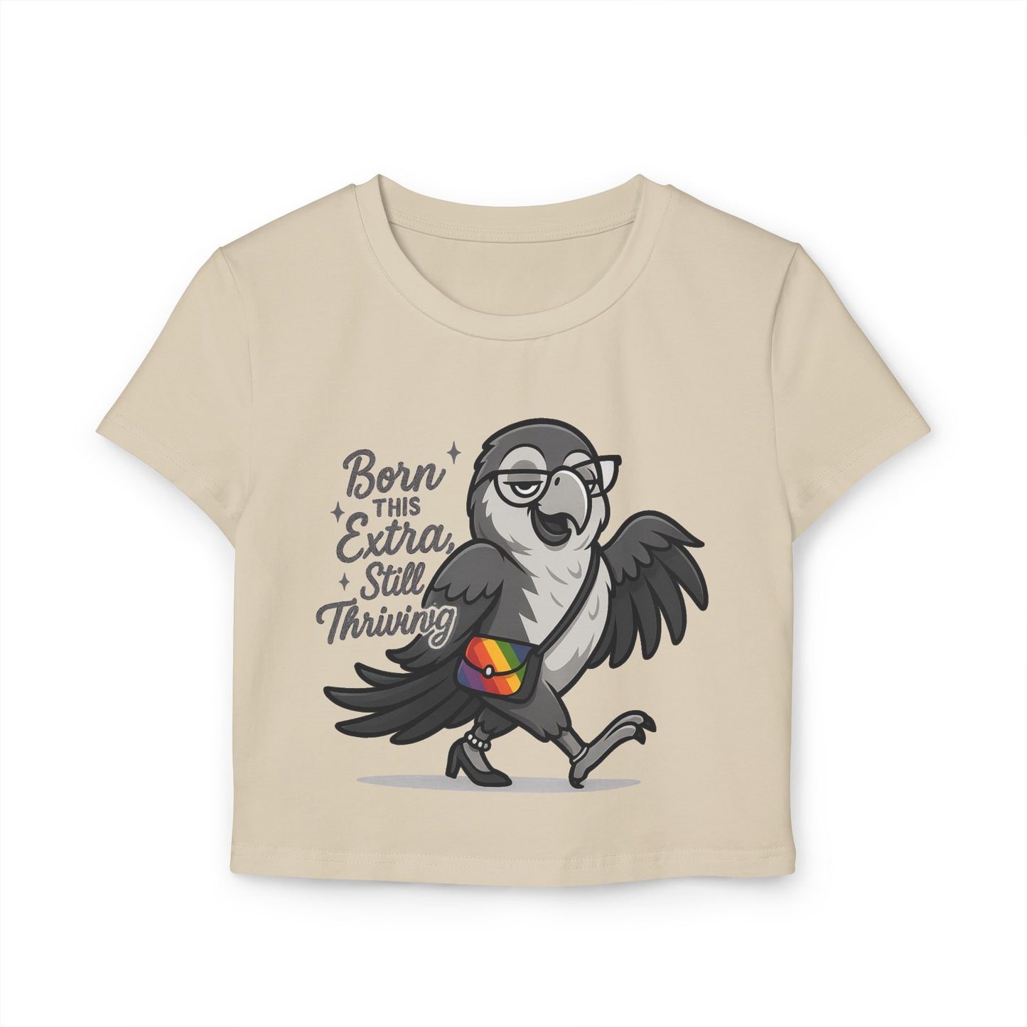 Born This Extra Baby Tee - Cute Pride Shirt for Confident Women