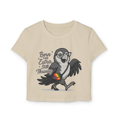 Born This Extra Baby Tee - Cute Pride Shirt for Confident Women