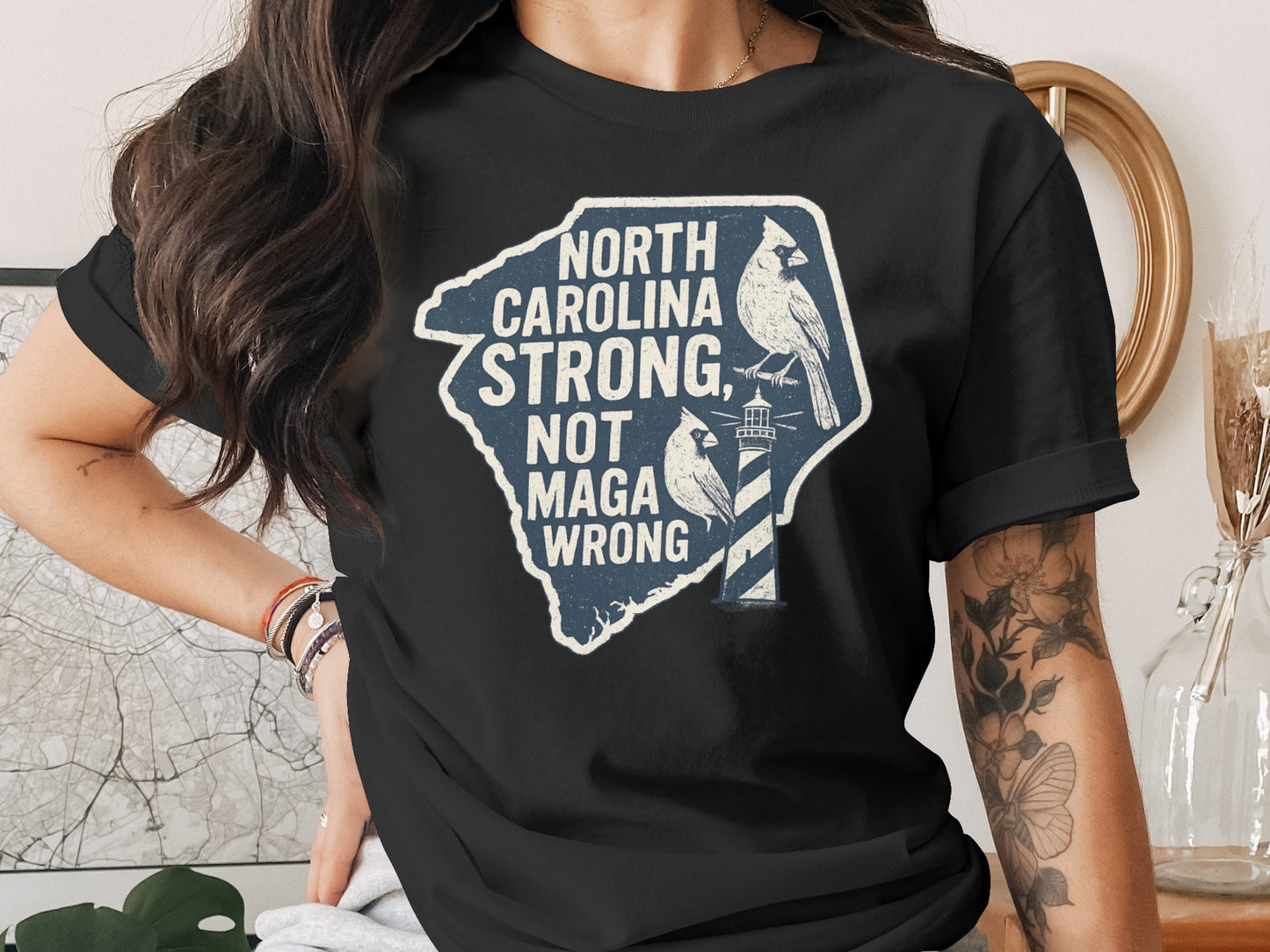 North Carolina Strong Not MAGA Wrong T-shirt product