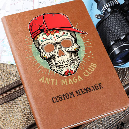 Copy Anti Maga Club Journal Gift Unique Graphic Vegan Leather Journal - Personalized Gift