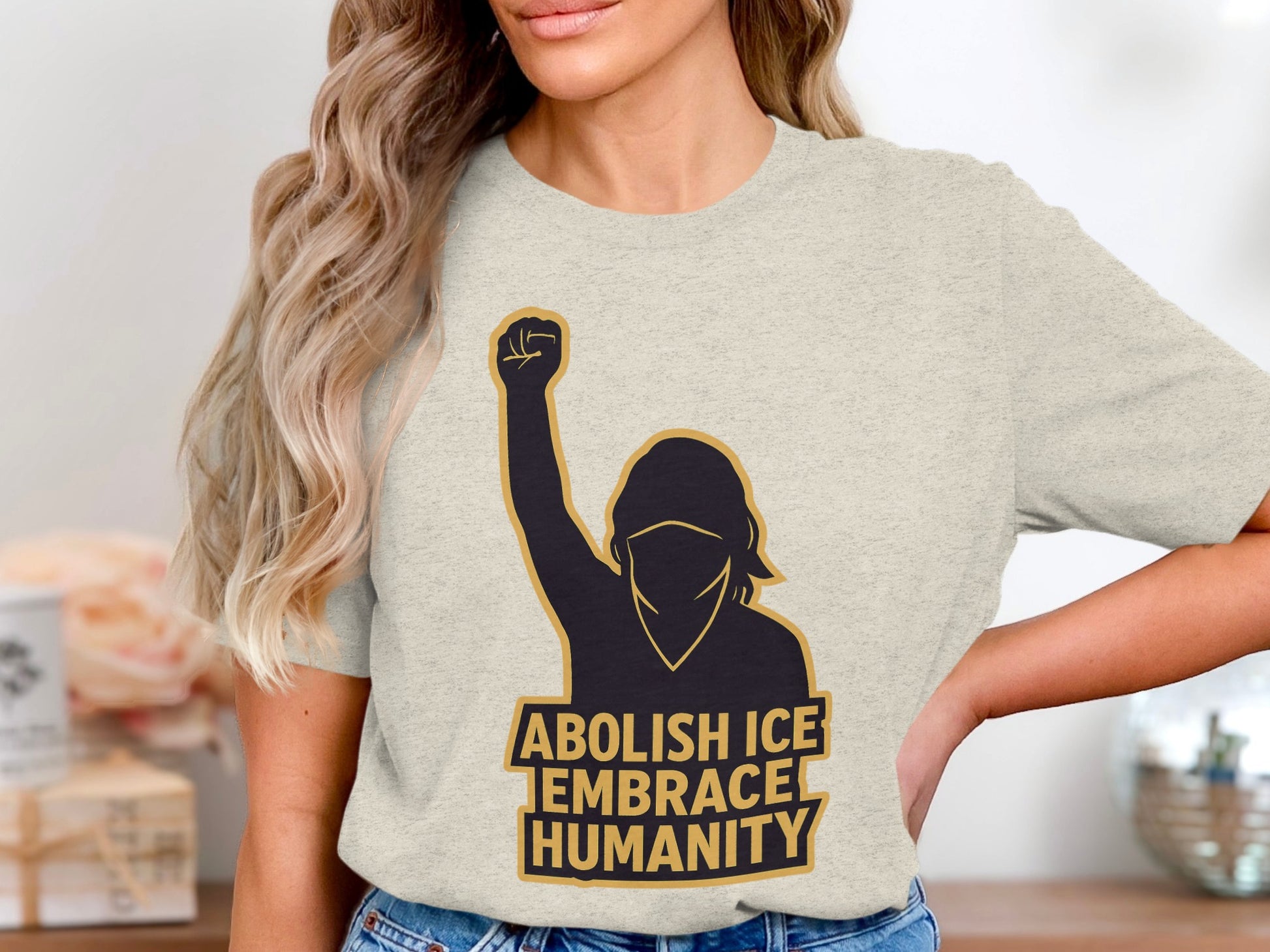 Abolish ICE Embrace Humanity Graphic Tee product