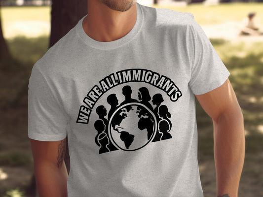 We Are All Immigrants Earth Silhouette T-shirt product