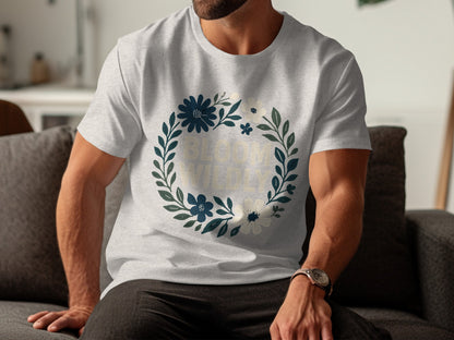 Bloom Wildly Floral Design White T-shirt product