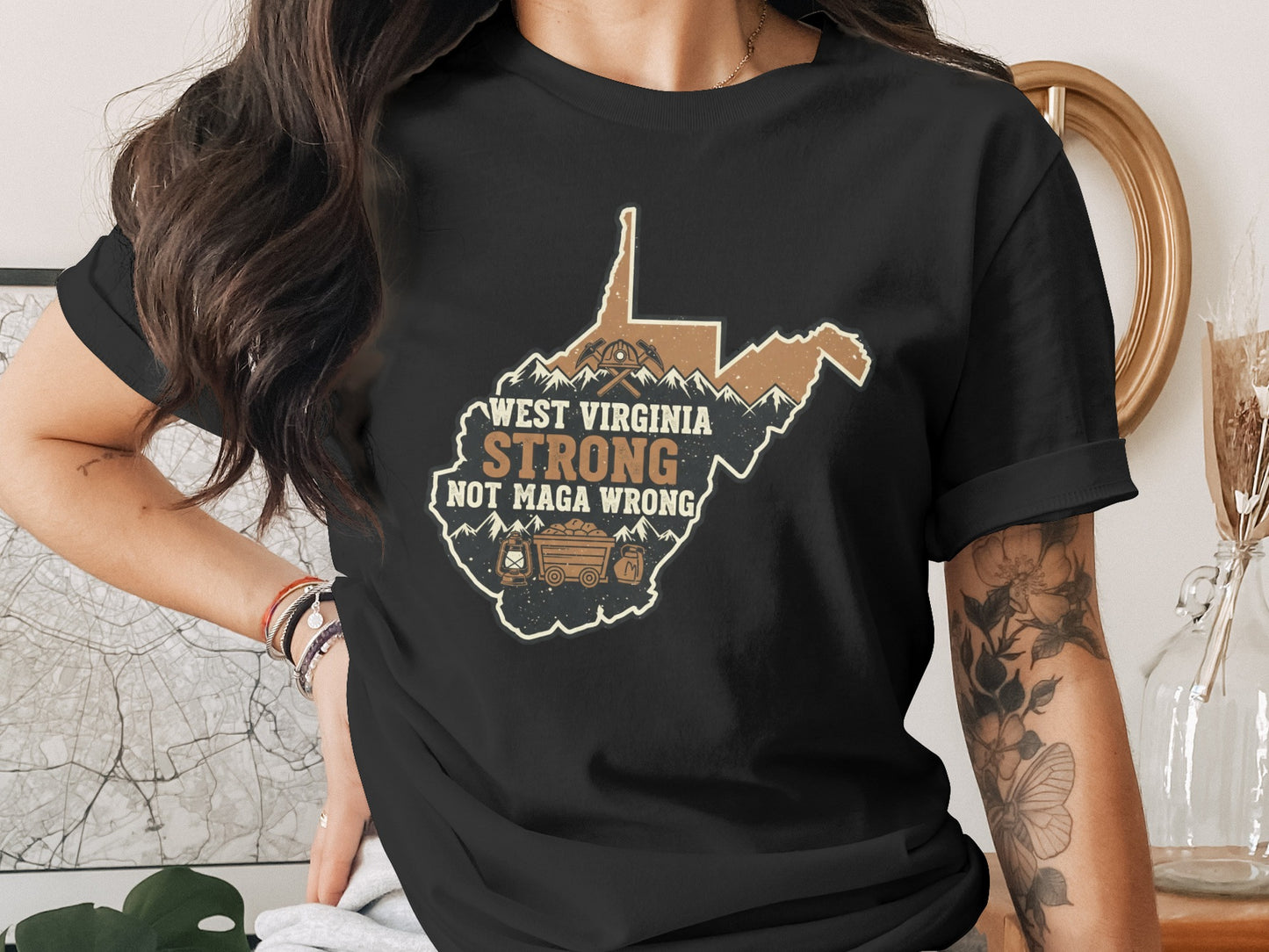 West Virginia Strong Not Maga Wrong Shirt product