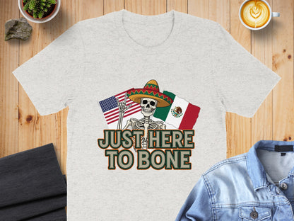 Just Here to Bone Skeleton T-Shirt product