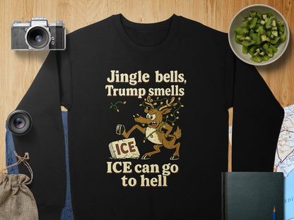 Jingle bells Trump smells ICE can go to hell shirt