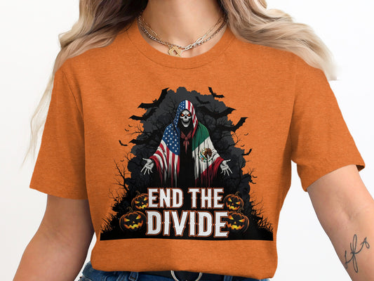 End The Divide Halloween Theme Graphic T-Shirt