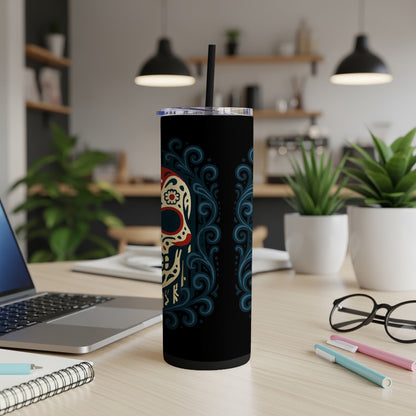 Vibrant Skull Design Tumbler for Unique Beverage Product