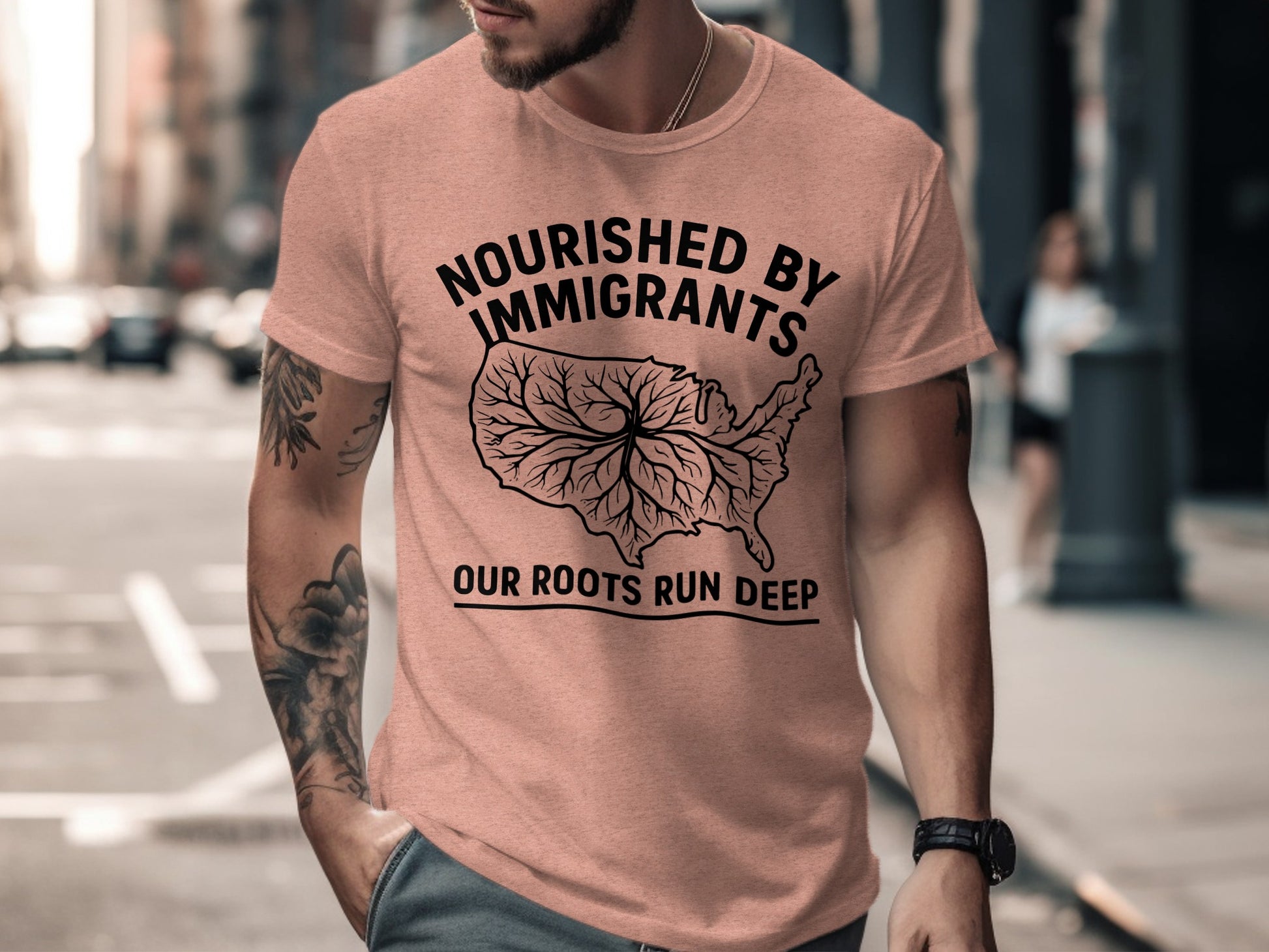 Nourished By Immigrants Our Roots Run Deep Shirt product type
