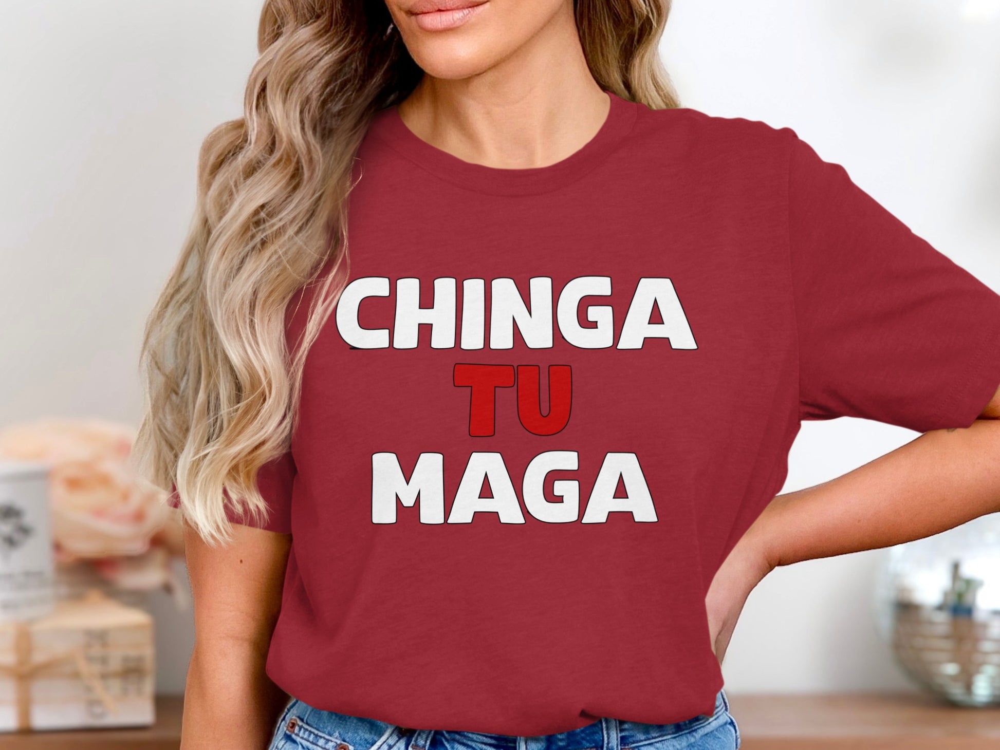 CHINGA TU MAGA Statement T-Shirt