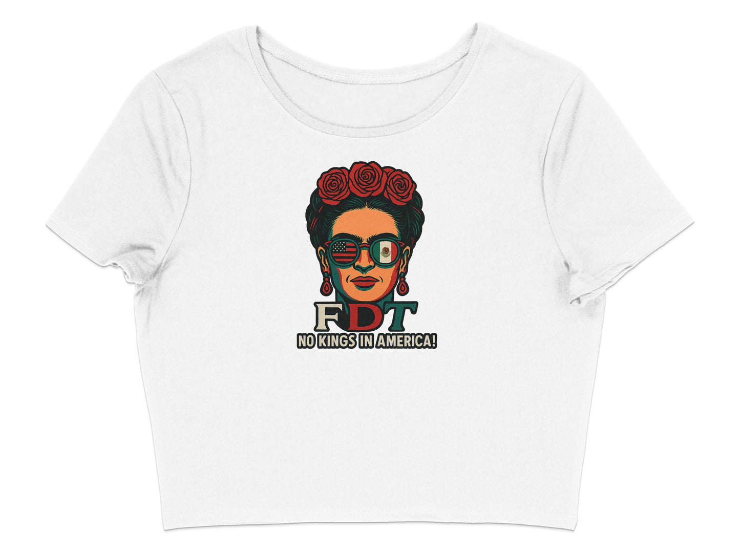 No Kings In America Graphic Design Crop Top product