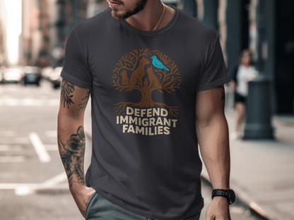 Defend Immigrant Families Tree Graphic T-Shirt