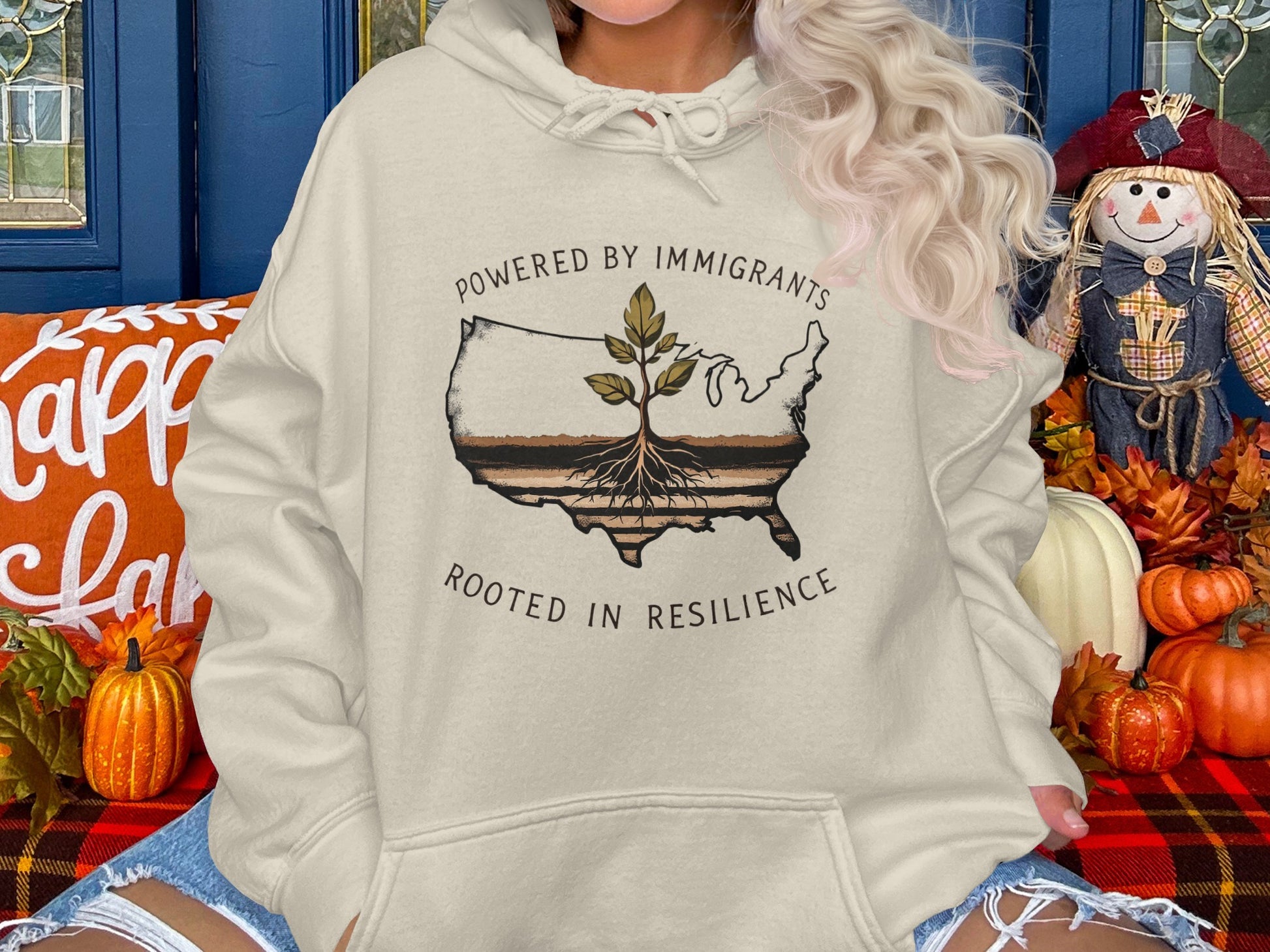 Powered By Immigrants Rooted In Resilience Hoodie product